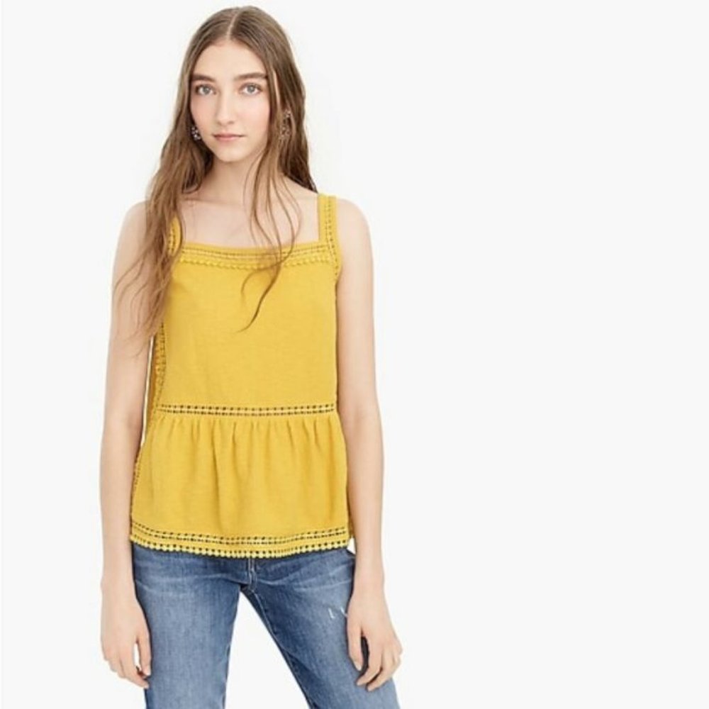 J. Crew Embroidered trim tank top